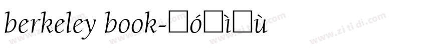 berkeley book字体转换